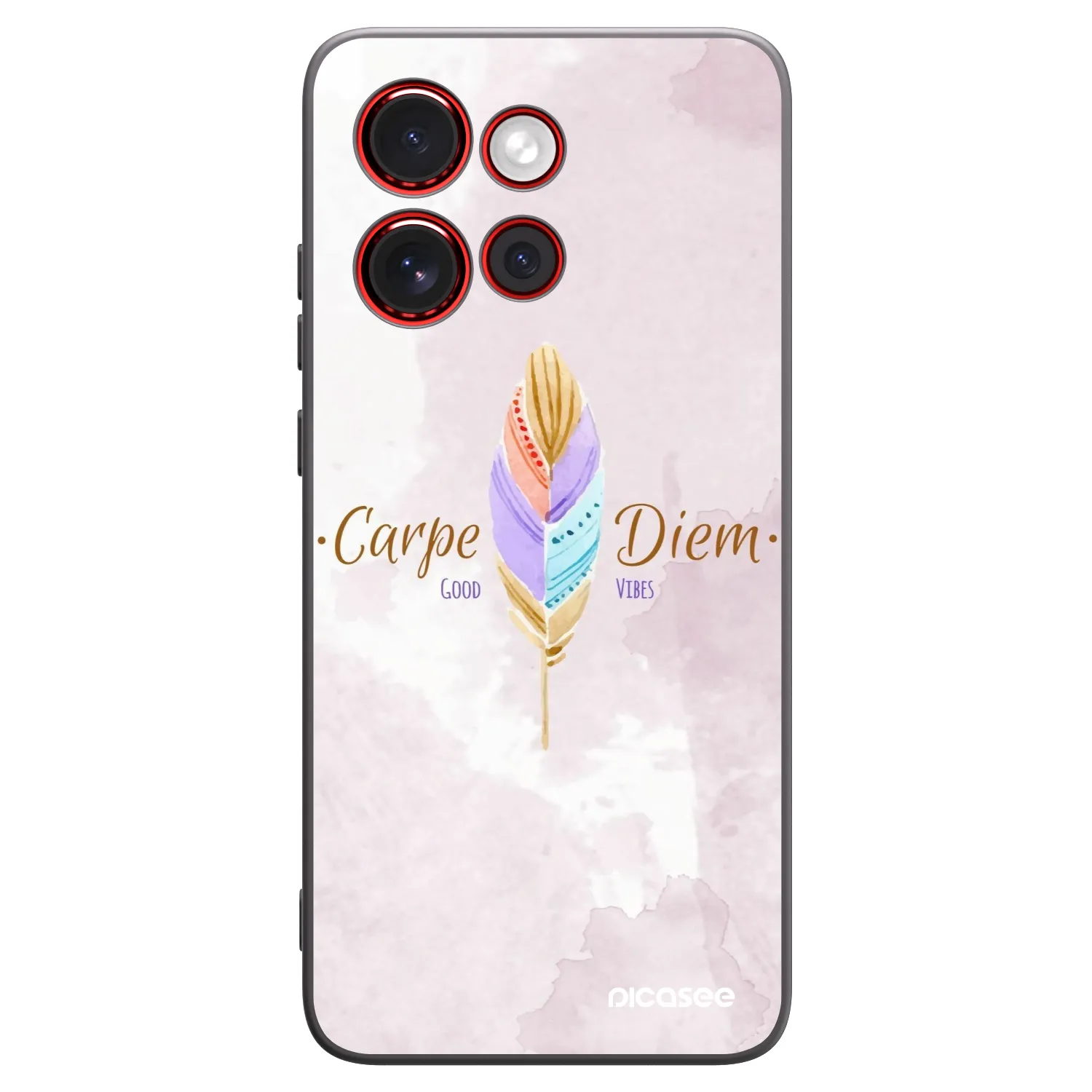 Picasee silikonowe czarne etui na Motorola Edge 60 Neo 5G - Carpe Diem