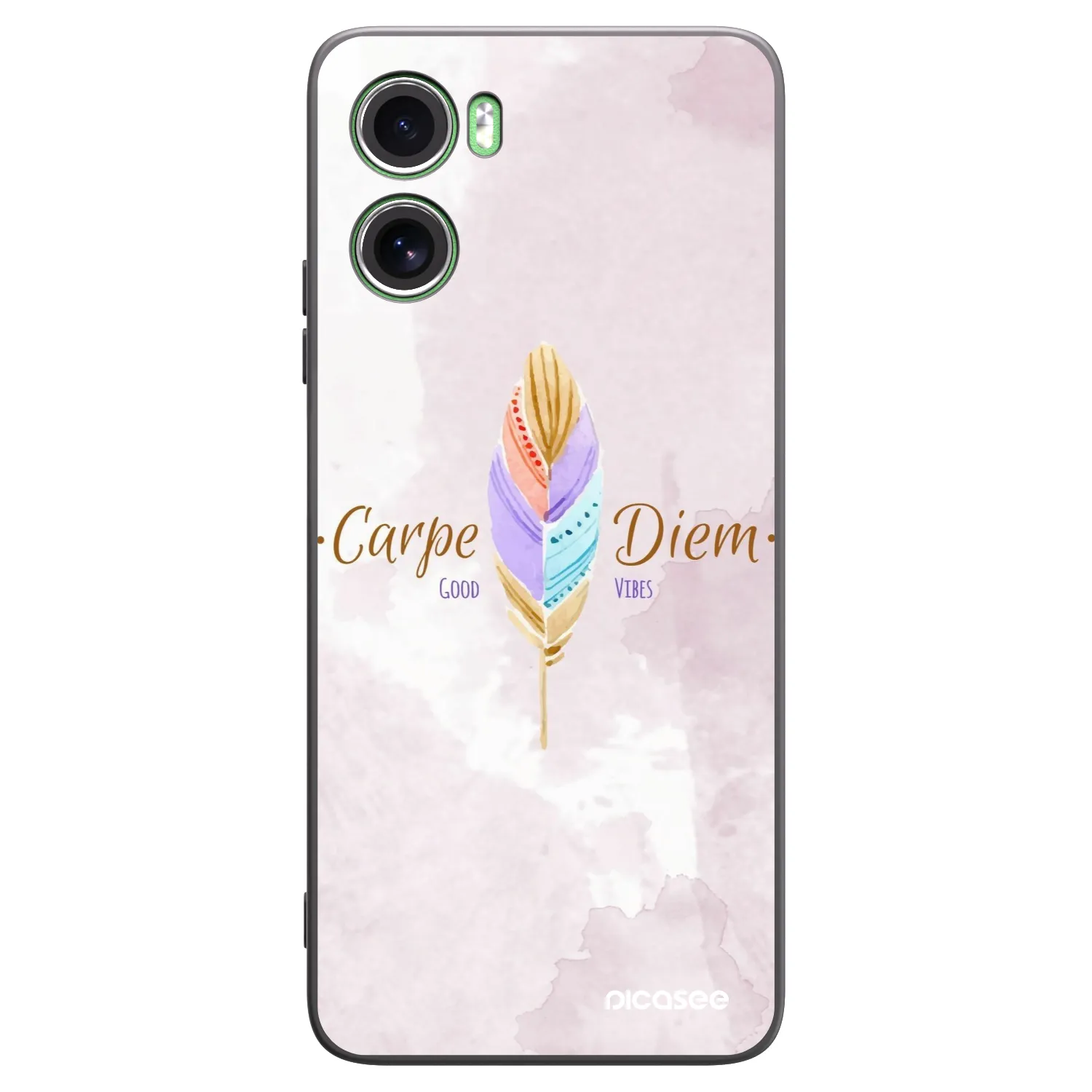 Picasee silikonowe czarne etui na Motorola Moto G06 - Carpe Diem