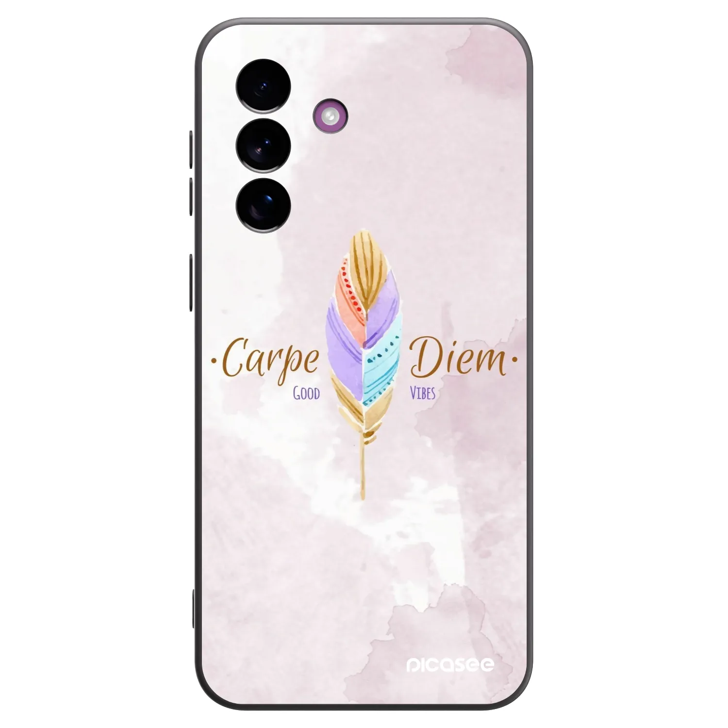 Picasee silikonowe czarne etui na Samsung Galaxy A37 - Carpe Diem