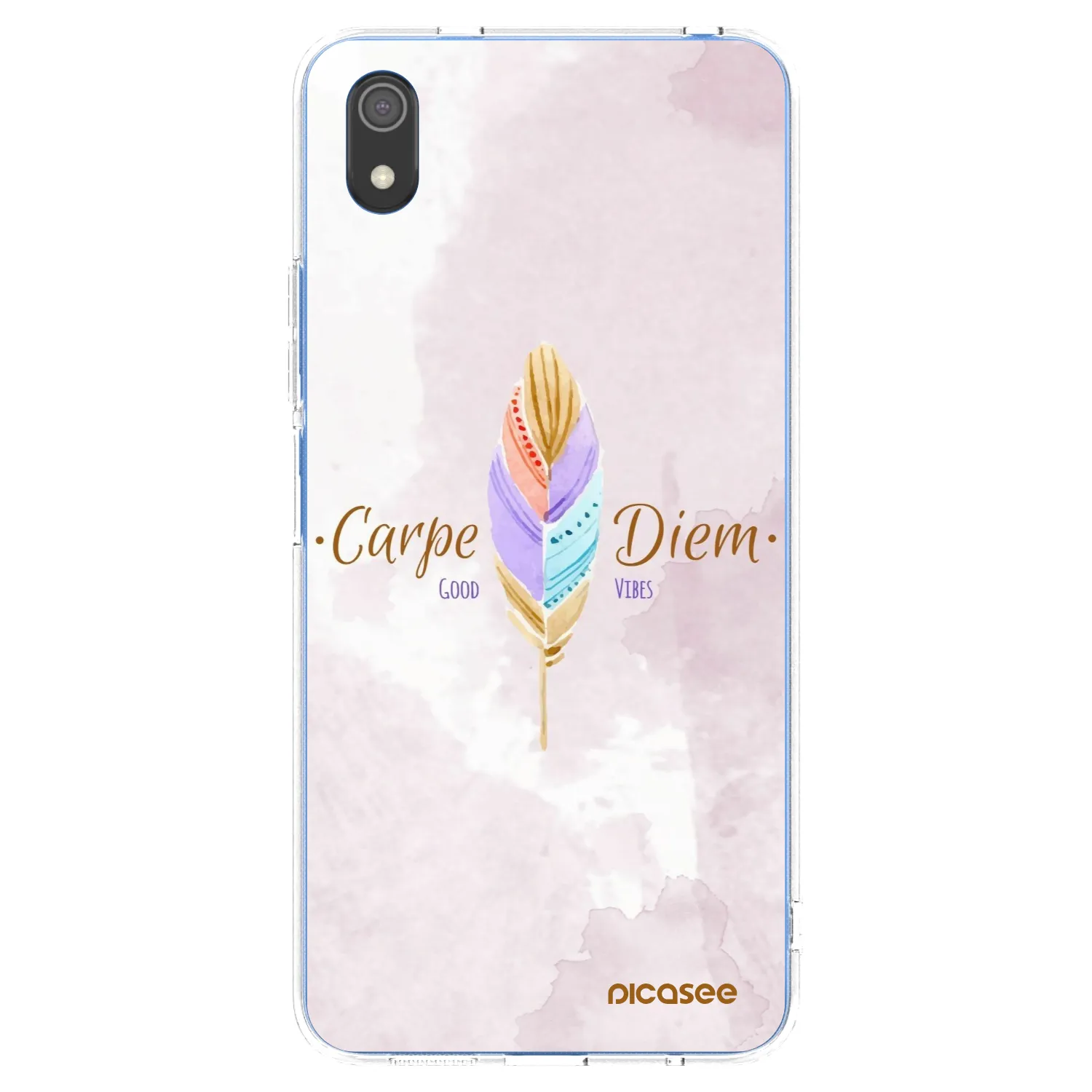 Picasee silikonowe przeźroczyste etui na Xiaomi Redmi 7A - Carpe Diem