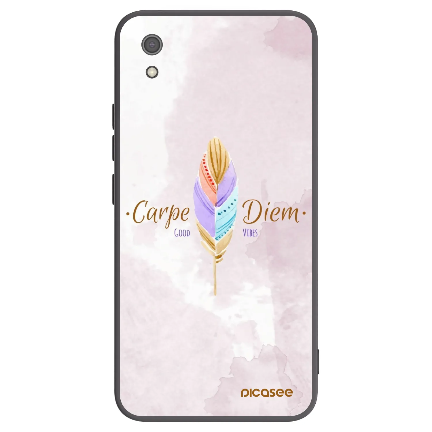 Picasee silikonowe czarne etui na Xiaomi Redmi 7A - Carpe Diem