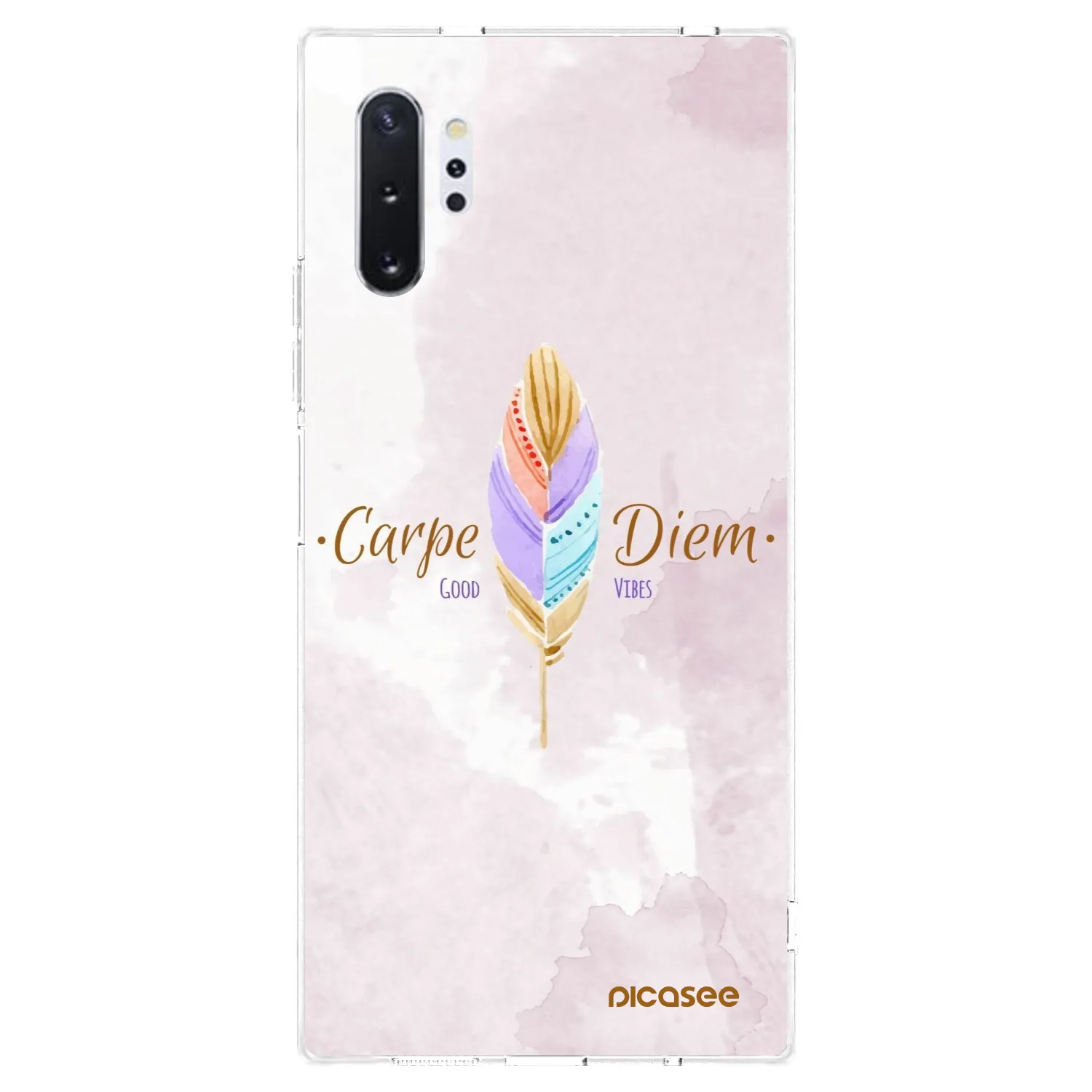 Picasee silikonowe przeźroczyste etui na Samsung Galaxy Note 10+ N975F - Carpe Diem