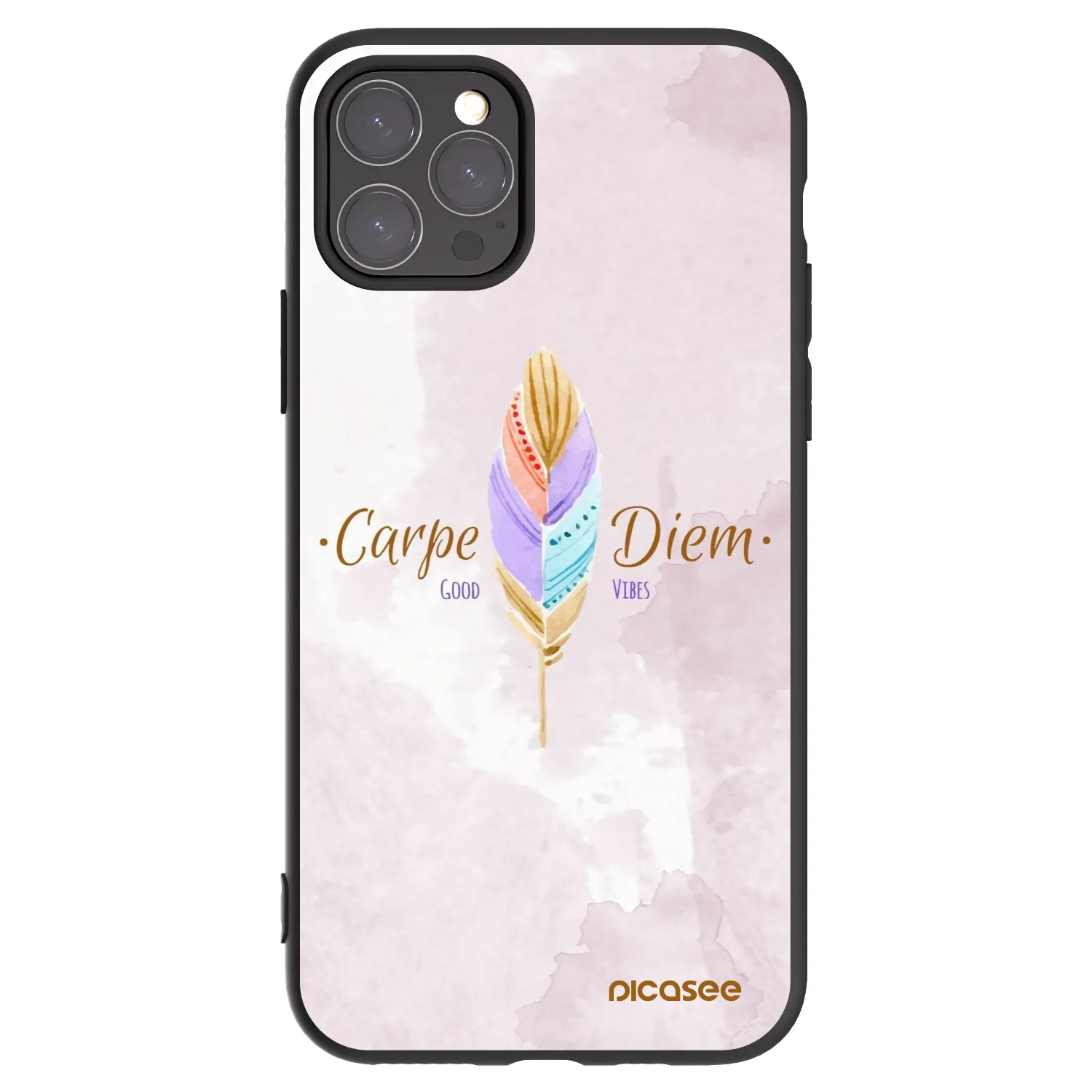 Picasee silikonowe czarne etui na Apple iPhone 11 Pro - Carpe Diem