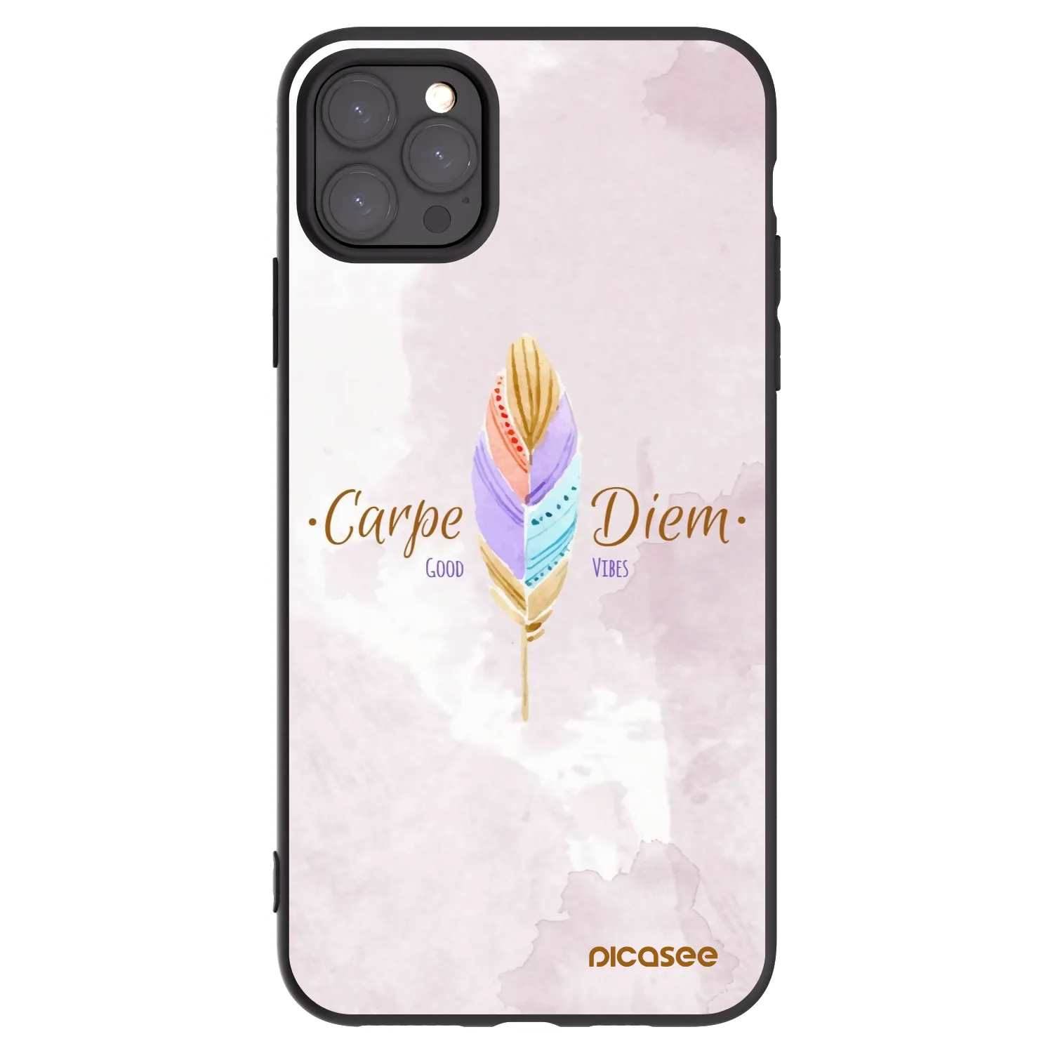 Picasee silikonowe czarne etui na Apple iPhone 11 Pro Max - Carpe Diem