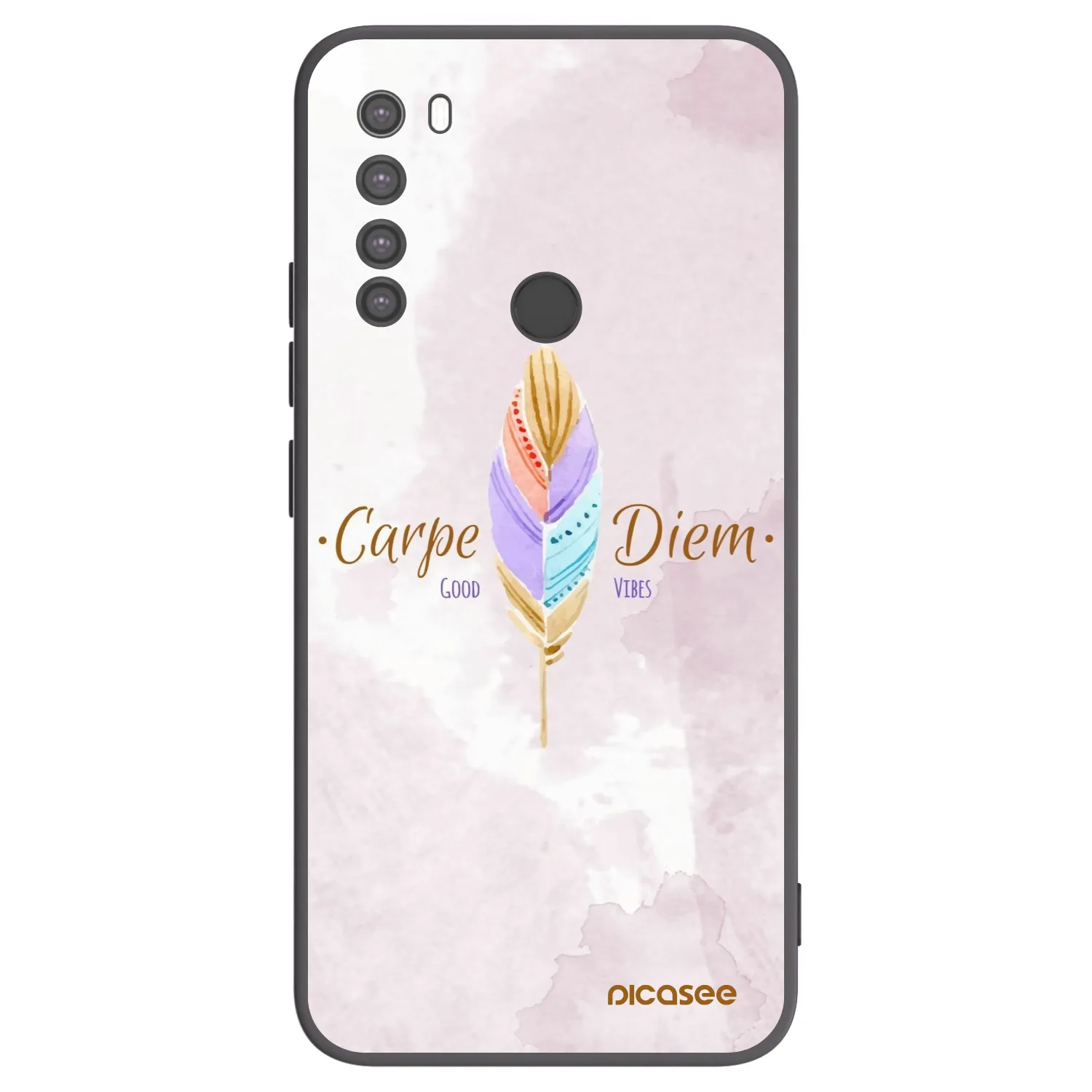 Picasee silikonowe czarne etui na Xiaomi Redmi Note 8 - Carpe Diem