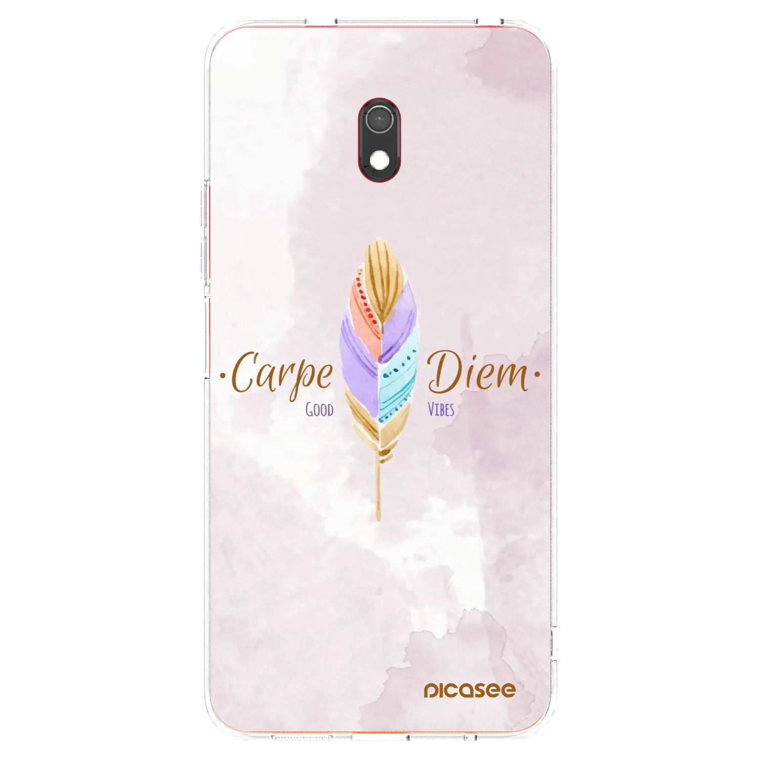 Picasee silikonowe przeźroczyste etui na Xiaomi Redmi 8A - Carpe Diem