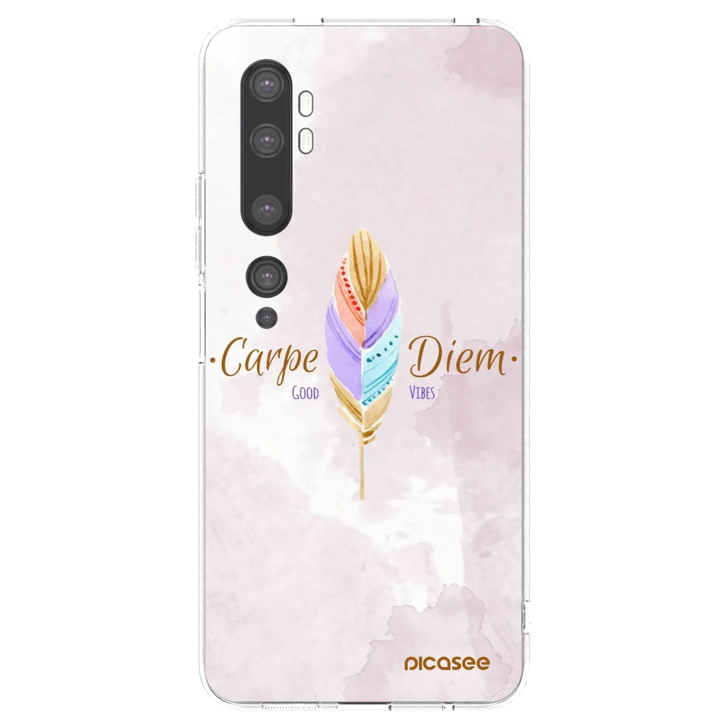 Picasee silikonowe przeźroczyste etui na Xiaomi Mi Note 10 (Pro) - Carpe Diem