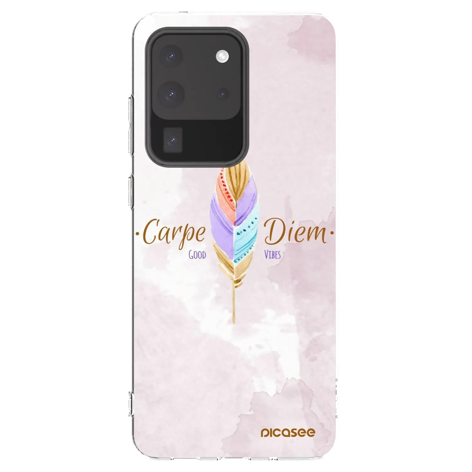 Picasee silikonowe przeźroczyste etui na Samsung Galaxy S20 Ultra 5G G988F - Carpe Diem