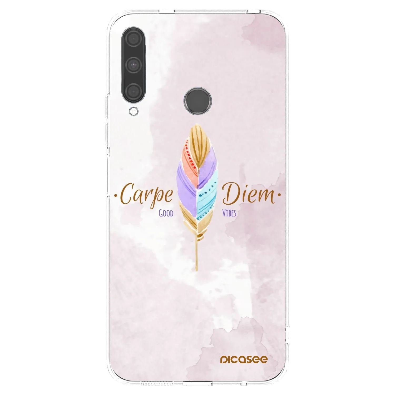 Picasee silikonowe przeźroczyste etui na Huawei P40 Lite E - Carpe Diem