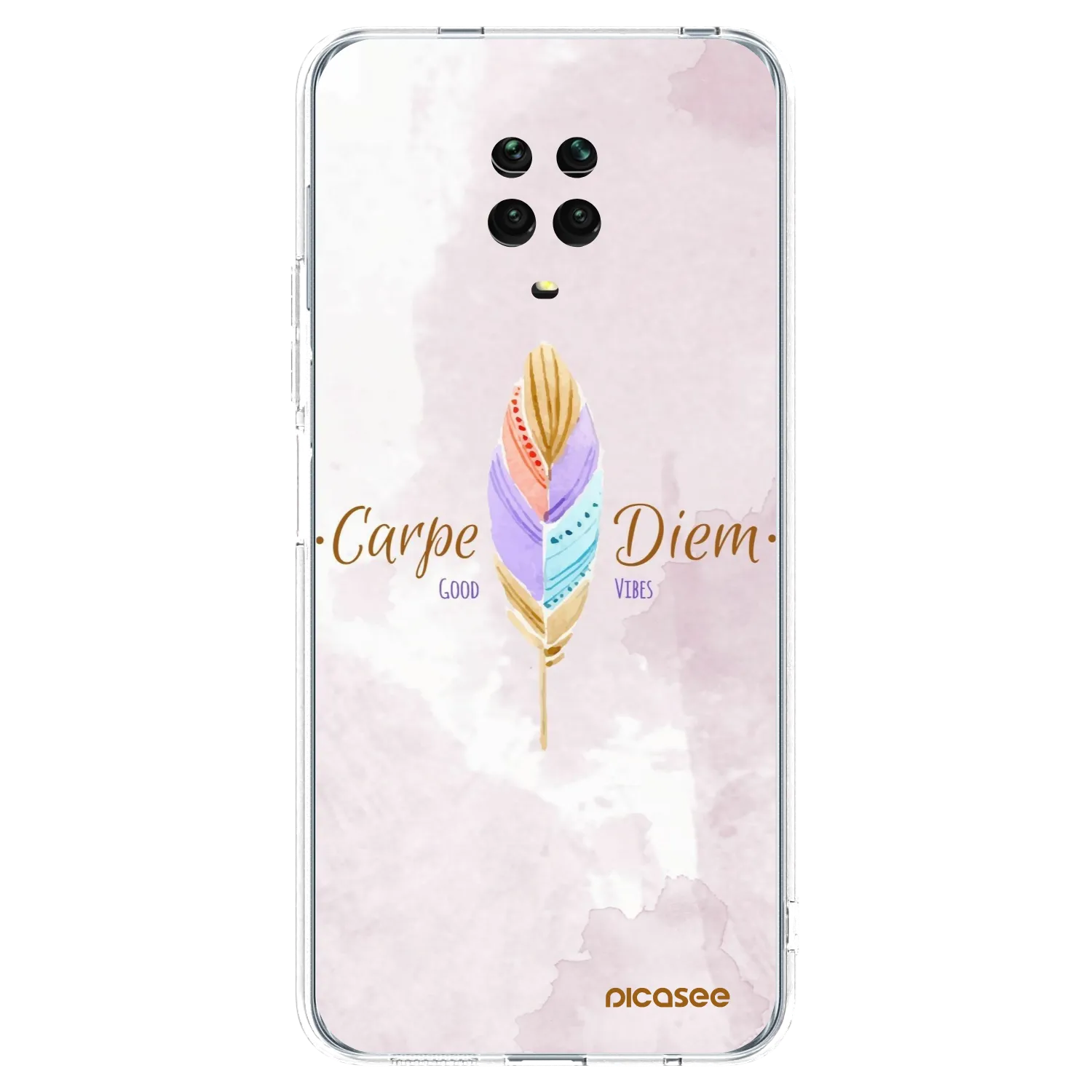 Picasee silikonowe przeźroczyste etui na Xiaomi Redmi Note 9 Pro - Carpe Diem