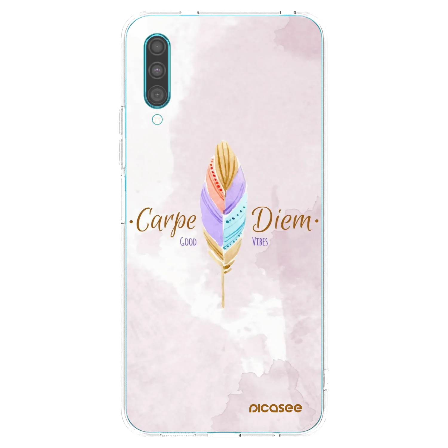 Picasee silikonowe przeźroczyste etui na Samsung Galaxy A30s A307F - Carpe Diem