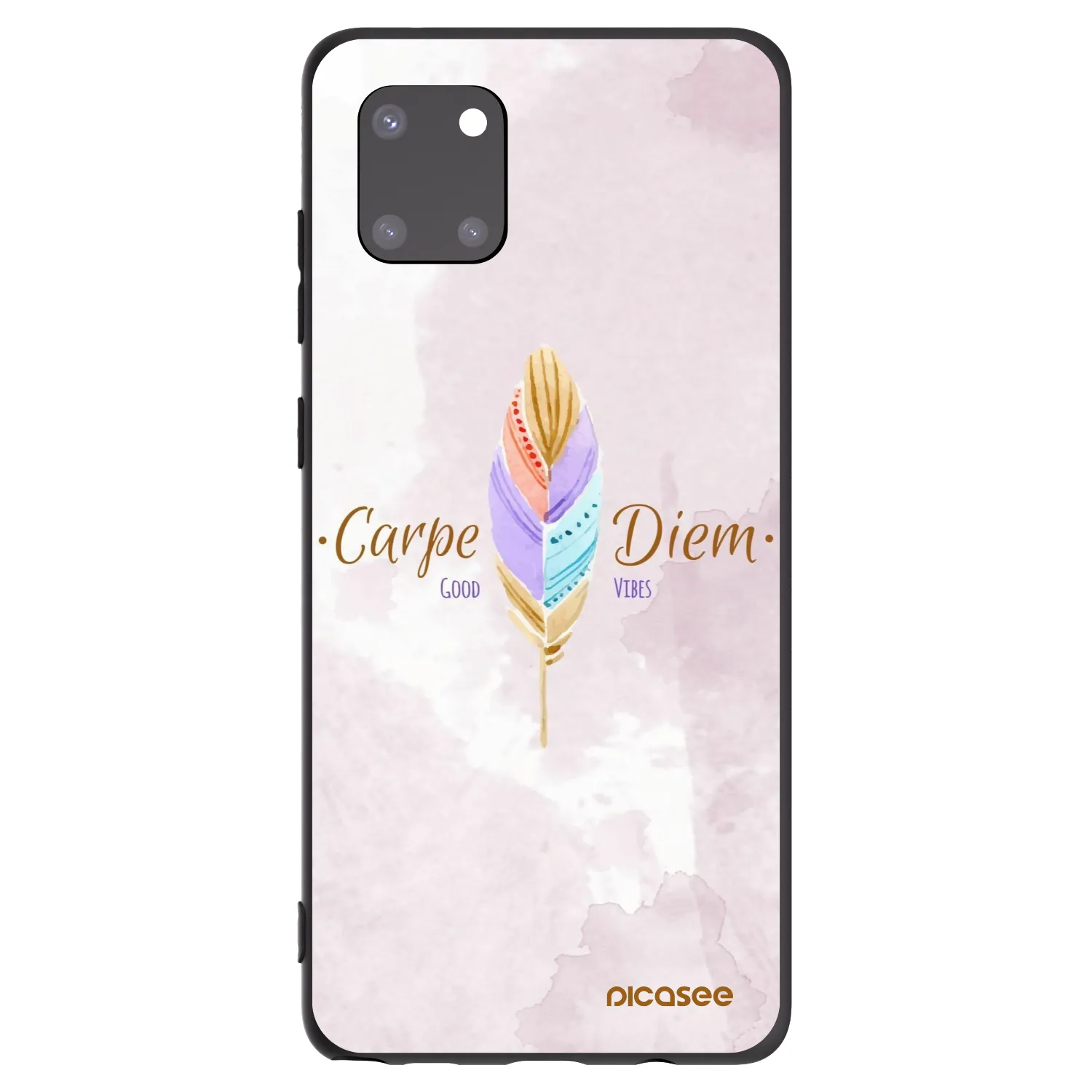 Picasee silikonowe czarne etui na Samsung Galaxy Note 10 Lite N770F - Carpe Diem