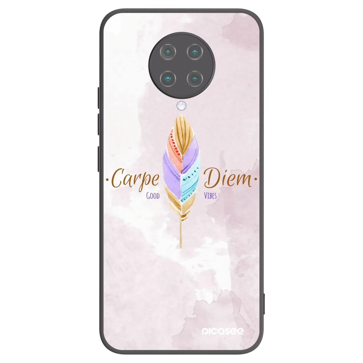 Picasee silikonowe czarne etui na Xiaomi Poco F2 Pro - Carpe Diem