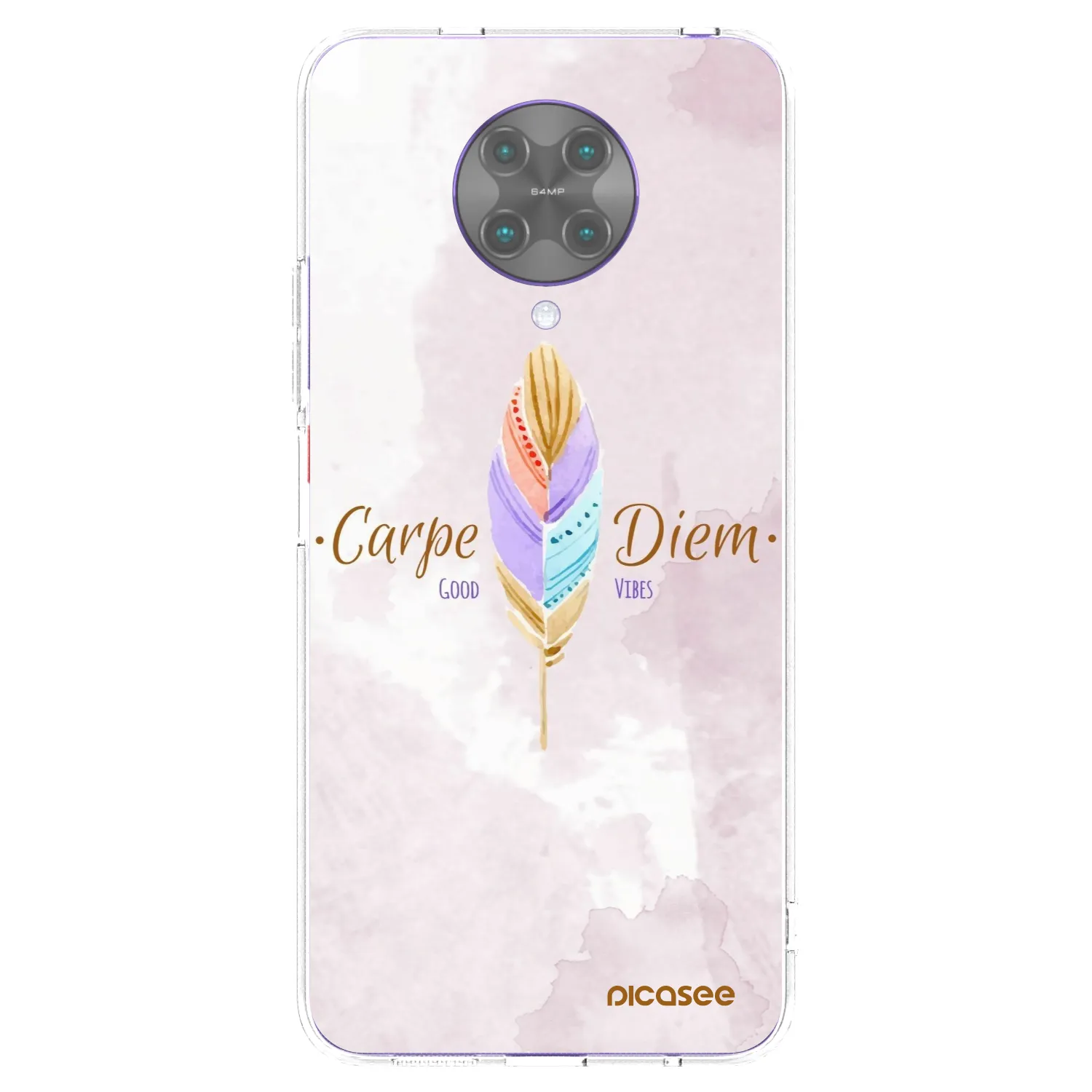 Picasee silikonowe przeźroczyste etui na Xiaomi Poco F2 Pro - Carpe Diem