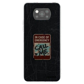Picasee silikonowe czarne etui na Xiaomi Poco X3 - EMERGENCY