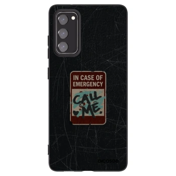 Picasee silikonowe czarne etui na Samsung Galaxy S20 FE - EMERGENCY