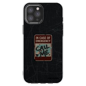 Picasee silikonowe przeźroczyste etui na Apple iPhone 12 Pro Max - EMERGENCY