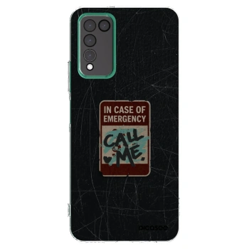 Picasee silikonowe przeźroczyste etui na Honor 10X Lite - EMERGENCY