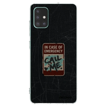Picasee silikonowe przeźroczyste etui na Samsung Galaxy M51 M515F - EMERGENCY