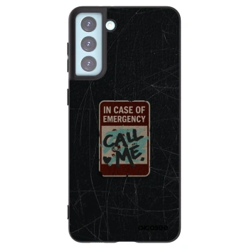 Picasee silikonowe czarne etui na Samsung Galaxy S21+ 5G G996F - EMERGENCY