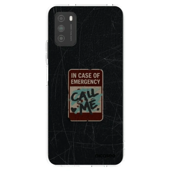 Picasee silikonowe przeźroczyste etui na Xiaomi Poco M3 - EMERGENCY