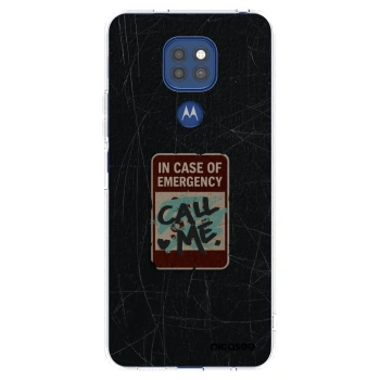 Picasee silikonowe przeźroczyste etui na Motorola Moto G9 Play - EMERGENCY