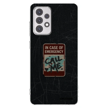 Picasee silikonowe przeźroczyste etui na Samsung Galaxy A52 5G A525F - EMERGENCY
