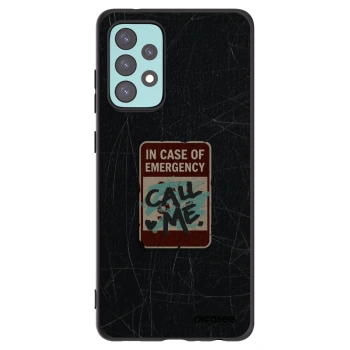 Picasee silikonowe czarne etui na Samsung Galaxy A72 A725F - EMERGENCY