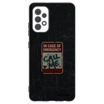 Picasee silikonowe czarne etui na Samsung Galaxy A32 5G A326B - EMERGENCY