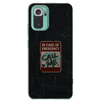 Picasee silikonowe przeźroczyste etui na Xiaomi Redmi Note 10 Pro - EMERGENCY