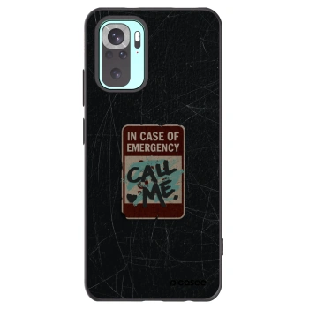 Picasee silikonowe czarne etui na Xiaomi Redmi Note 10 Pro - EMERGENCY
