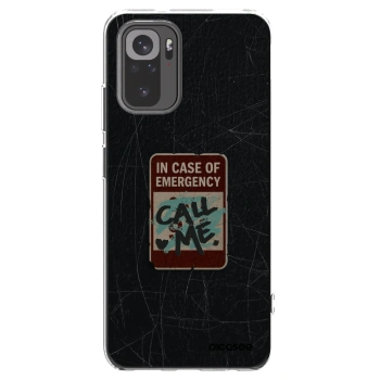Picasee silikonowe przeźroczyste etui na Xiaomi Redmi Note 10S - EMERGENCY
