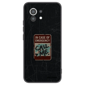 Picasee silikonowe czarne etui na Xiaomi Mi 11 - EMERGENCY