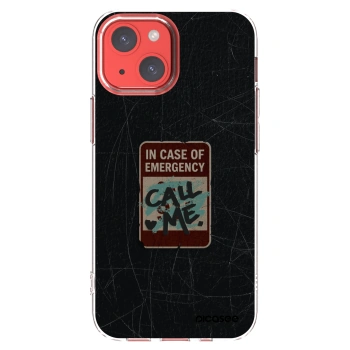 Picasee silikonowe przeźroczyste etui na Apple iPhone 13 mini - EMERGENCY