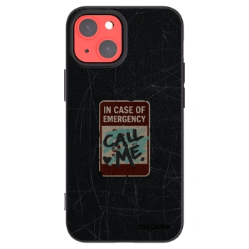 Picasee silikonowe czarne etui na Apple iPhone 13 mini - EMERGENCY