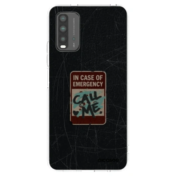 Picasee silikonowe przeźroczyste etui na Xiaomi Redmi 9T - EMERGENCY