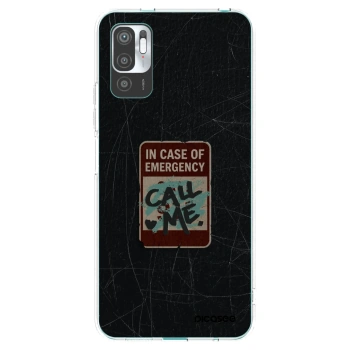 Picasee silikonowe przeźroczyste etui na Xiaomi Redmi Note 10 5G - EMERGENCY