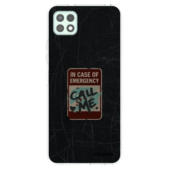 Picasee silikonowe przeźroczyste etui na Samsung Galaxy A22 A226B 5G - EMERGENCY