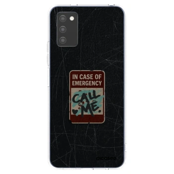 Picasee silikonowe przeźroczyste etui na Samsung Galaxy A02s A025G - EMERGENCY