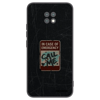 Picasee silikonowe czarne etui na Xiaomi Redmi Note 9T - EMERGENCY
