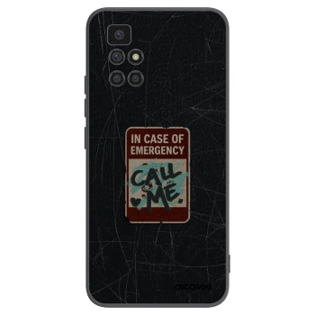 Picasee silikonowe czarne etui na Xiaomi Redmi 10 - EMERGENCY