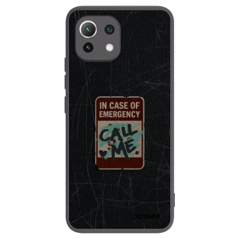 Picasee silikonowe czarne etui na Xiaomi 11 Lite 5G NE - EMERGENCY
