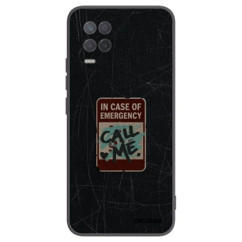 Picasee silikonowe czarne etui na Realme 8 5G - EMERGENCY