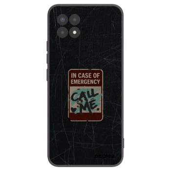 Picasee silikonowe czarne etui na Realme 8i - EMERGENCY