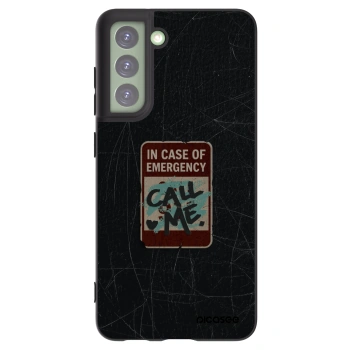 Picasee silikonowe czarne etui na Samsung Galaxy S21 FE 5G - EMERGENCY