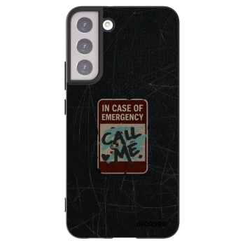 Picasee silikonowe czarne etui na Samsung Galaxy S22+ 5G - EMERGENCY