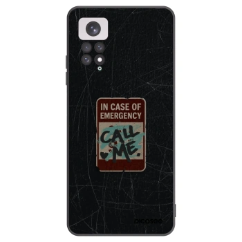 Picasee silikonowe czarne etui na Xiaomi Redmi Note 11 - EMERGENCY