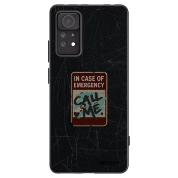 Picasee silikonowe czarne etui na Xiaomi Redmi Note 11 Pro 5G - EMERGENCY