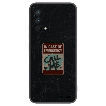 Picasee silikonowe czarne etui na Realme GT Master Edition 5G - EMERGENCY