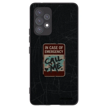 Picasee silikonowe czarne etui na Samsung Galaxy A53 5G A536 - EMERGENCY
